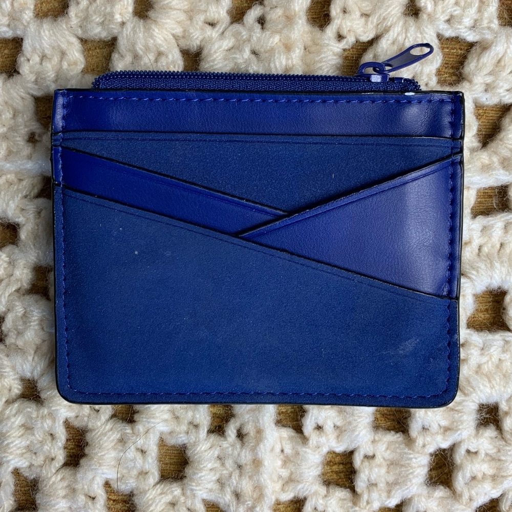 🔴SALE🔴 Slim blue faux leather wallet